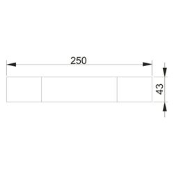 OBO Bettermann Kennzeichnungsschild KS-E DE, 250x43mm, PVC, Weiß... OBO-7205423 4012195847830 (Abb. 1)