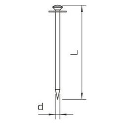 OBO Bettermann Impu-Stahlnagel 500 12, 2x12mm, Stahl, Blau angelassen, 3360121... OBO-3360121 4012195292999 (Abb. 1)