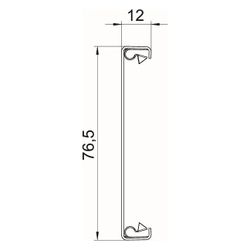 OBO Bettermann Geräteeinbaukanal-Oberteil GS-OTRW, 76,5x2000mm, Stahl, Reinweiß... OBO-6279850 4012195695813 (Abb. 1)