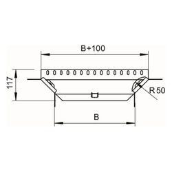 OBO Bettermann Anbau-Abzweigstück RAA 610, 60x100mm, Stahl, bandverzinkt... OBO-6040403 4012196379392 (Abb. 1)