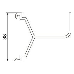OBO Bettermann Trennwand SIGNA BASE, 2000mm, PVC, Reinweiß... OBO-6133610 4012196736300 (Abb. 1)