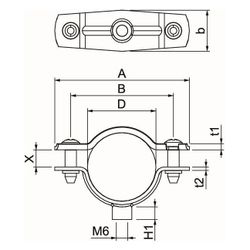 OBO Bettermann Abstandschelle ASG 732 30 G, 25-30mm, Stahl, Galvanisch verzinkt... OBO-1362428 4012196599677 (Abb. 1)