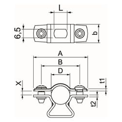 OBO Bettermann Abstandschelle ASL 733 14 G, 12-14mm, Stahl, Galvanisch verzinkt... OBO-1362758 4012196600045 (Abb. 1)