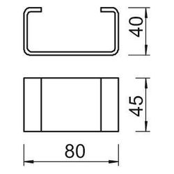 OBO Bettermann Distanzstück DSK 45, 80x45x40mm, Stahl, feuerverzinkt... OBO-6416500 4012196202812 (Abb. 1)
