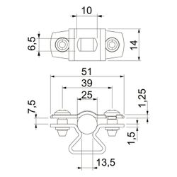 OBO Bettermann Abstandschelle ASL 733 25, 20-25mm, Stahl, feuerverzinkt... OBO-1362718 4012196599936 (Abb. 1)