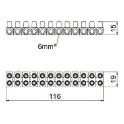 OBO Bettermann Reihenlüsterklemme 74 CE WS/ORLK, 6mm2, Polypropylen, weiß... OBO-2056708 4012197471231 (Abb. 1)