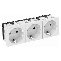 OBO Bettermann Schutzkontaktsteckdose Modul 45 STD-D0 RW3, 16A 250V, Kunststoff, Weiß... OBO-6120042 4012196047260 (Abb. 1)