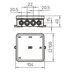 OBO Bettermann Kabelabzweigkasten A 14, 100x100x40mm, Kunststoff, Lichtgrau... OBO-2000378 4012195917090 (Abb. 1)
