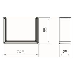 OBO Bettermann Endkappe US 7 KS, 25x70mm, Kunststoff, Orange, 6338497... OBO-6338497 4012195668060 (Abb. 1)