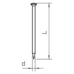 OBO Bettermann Stahlnagel 362 Z 30 G, 2mm Durchmesser 30mm Länge, Stahl, galvanisch verzin... OBO-3354296 4012195292098 (Abb. 1)