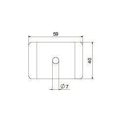OBO Bettermann Klemmstück GKS 50 07 FS, M6 60x40mm, Stahl, Zink... OBO-6015263 4012196421398 (Abb. 1)