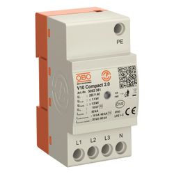 OBO Bettermann Überspannungsableiter V10 Compact2.0, 230V, 10kA, IP20... OBO-5093381 4012196862566 (Abb. 1)