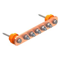 OBO Bettermann Potentialausgleichsschiene 1802 12 CU Aufbau fix, 473,5x40x5mm, Kupfer... OBO-5015844 4012195699354 (Abb. 1)