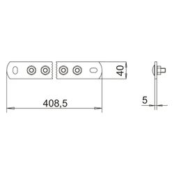 OBO Bettermann Potentialausgleichsschiene 1802/10CU, 10 Anschlüsse 408,5x40x5mm, Kupfer, K... OBO-5015842 4012195002260 (Abb. 1)