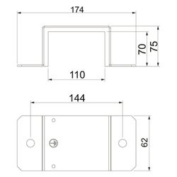 OBO Bettermann Verbinder BSKM-VD 0711, 70x110mm, bandverzinkt, Grau... OBO-7216310 4012195917243 (Abb. 1)