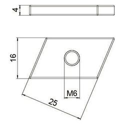 OBO Bettermann Gleitmutter ACMSN M6, 26mm, Stahl, Zinklamelle... OBO-1147056 4012196488810 (Abb. 1)