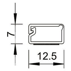 OBO Bettermann Minikanal WDKMD7RW, 7x12,5x2000mm, PVC, Reinweiß... OBO-6150276 4012196493098 (Abb. 1)