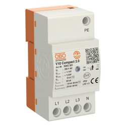OBO Bettermann Überspannungsableiter V10 Compact2.0, 230V, 10kA, IP20... OBO-5093381 4012196862566 (Abb. 1)