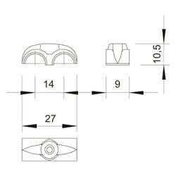 OBO Bettermann Doppel-ISO-Nagelschelle 3030 2, 7-11mm, Kunststoff, Lichtgrau... OBO-2213117 4012195213017 (Abb. 1)