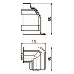OBO Bettermann Außeneck SLL AE2050, 60mm, PVC, Reinweiß... OBO-6132260 4012196720798 (Abb. 1)