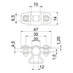 OBO Bettermann Abstandschelle ASL 733 20 G, 17-20mm, Stahl, Galvanisch verzinkt... OBO-1362764 4012196600069 (Abb. 1)