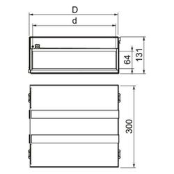 OBO Bettermann Brandschutzbox PYROPLUG MagicBox PMB 610-4, 131x123x300mm, Edelstahl... OBO-7204000 4012196811984 (Abb. 1)