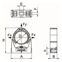 OBO Bettermann Rohrschelle starQuick SQ-25, 24-28mm, Polyamid, Lichtgrau... OBO-2146207 4012195595717 (Abb. 1)
