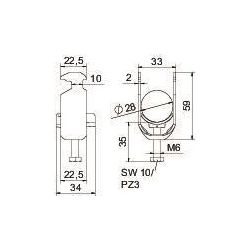 OBO Bettermann Bügelschelle 2056 BS-H1-K-28, 22-28mm, Aluminium, 1186422... OBO-1186422 4012196848201 (Abb. 1)