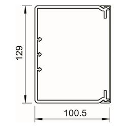 OBO Bettermann Wand- und Deckenkanal WDK 100130, 100x130x2000mm, PVC, Weiß... OBO-6191347 4012195042297 (Abb. 1)