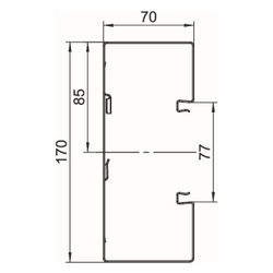 OBO Bettermann Geräteeinbaukanal GS-S70170RW, 70x170x2000mm, Stahl, Weiß... OBO-6277600 4012195662174 (Abb. 1)