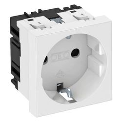 OBO Bettermann Schutzkontaktsteckdose STD-D0 RW1, 16A 250V, Kunststoff, Reinweiß... OBO-6120008 4012196046966 (Abb. 1)