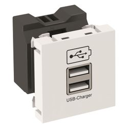 OBO Bettermann USB-Ladegerät MTG-2UC2.1, 45x45x45mm, IP20, Reinweiß... OBO-6105300 4012196594603 (Abb. 1)
