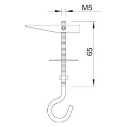OBO Bettermann Kippdübel 455 M5x65, 13mm Bohrlochdurchmesser, Stahl, Galvanisch verzinkt... OBO-3482057 4012195310754 (Abb. 1)
