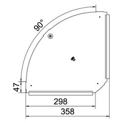 OBO Bettermann Deckel 90-Bogen RBD 90 300 DD, 90 Grad, 300mm, Drehriegel, Stahl, Zink... OBO-6036956 4012197405823 (Abb. 1)