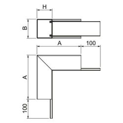 OBO Bettermann Inneneck PYROLINE Rapid PLM IC 0810 FS, 90 Grad, 230x80x100mm, Stahl, bandv... OBO-7218054 4012197332099 (Abb. 1)