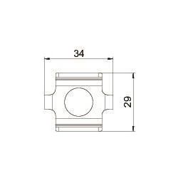 OBO Bettermann Stoßstellenverbinder GSV 34 FT, 34mm, Schraubverbinder, Stahl, Zink... OBO-6016634 4012196013159 (Abb. 1)
