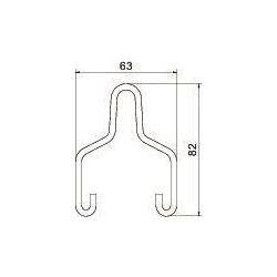 OBO Bettermann Aufhängebügel AHB 50 D4 FT, 82,3x62,8mm, Stahl, Zink... OBO-6066505 4012196935895 (Abb. 1)