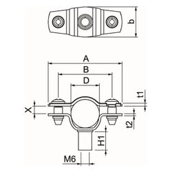 OBO Bettermann Abstandschelle ASG 732 17, 14-17mm, M6, Edelstahl 316 (V4A)... OBO-1362467 4012196599790 (Abb. 1)