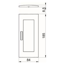 OBO Bettermann Abdeckrahmen Modul 45 AR45-BF3 RW, 84x185mm, Kunststoff, Weiß... OBO-6119382 4012195889021 (Abb. 1)
