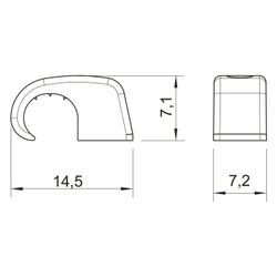 OBO Bettermann Haft-Clip 4039 SP rund, 4-7mm, Polypropylen, Lichtgrau 2214873... OBO-2214873 4012195599777 (Abb. 1)