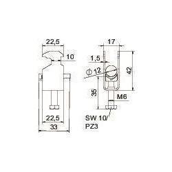 OBO Bettermann Bügelschelle 2056 BS-H1-K-12 FT, 8-12mm, Stahl, feuerverzinkt... OBO-1186202 4012196846931 (Abb. 1)