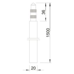 OBO Bettermann Staberder 219 20, 1500mm, 20mm, Stahl, feuerverzinkt... OBO-5000750 4012195814450 (Abb. 1)