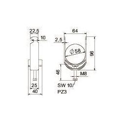 OBO Bettermann Bügelschelle 2056 BS-H1-K-58 FT, 52-58mm, Stahl, feuerverzinkt... OBO-1186256 4012196847266 (Abb. 1)