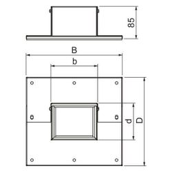 OBO Bettermann Wandanschlusskragen PLM WC 0810 RW, 3-u.4-seitig 85x253x233mm, Reinweiß... OBO-7218128 4012197331603 (Abb. 1)
