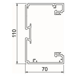 OBO Bettermann Geräteeinbaukanal Signa Base BRK 70110, 70x110x2000mm, PVC, Weiß... OBO-6132722 4012196717408 (Abb. 1)