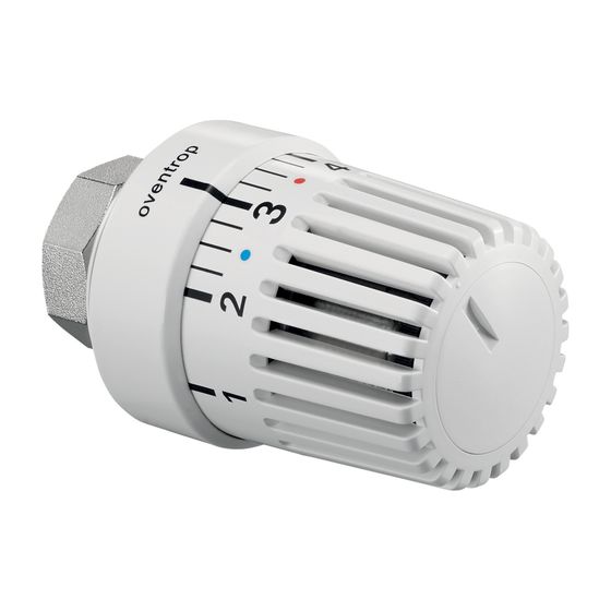 Oventrop Uni LH Thermostat 7-28 Grad C, Skala 1-5 ohne Nullstellung, Flüssigfühler, Weiß