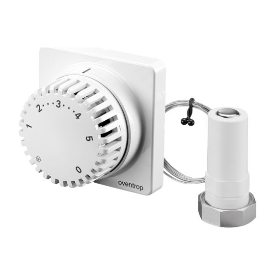 Oventrop Uni FH Thermostat 7-28 Grad C, Skala 0-5 mit Nullstellung, Fernverstellung 5m, Weiß