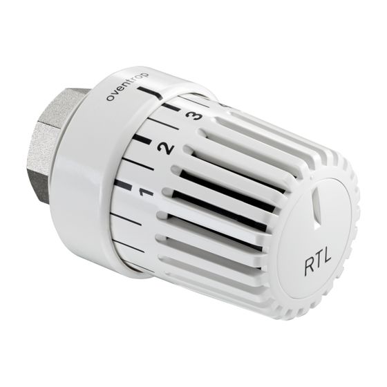 Oventrop Thermostat Uni RTLH, weiß 20-50 C, für Rücklauftemperaturbegrenzung