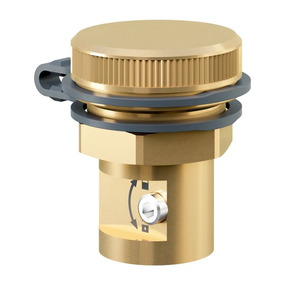 Oventrop Entleeradapter HydroPort, mit Madenschraube fixierbar, Messing, 1069601