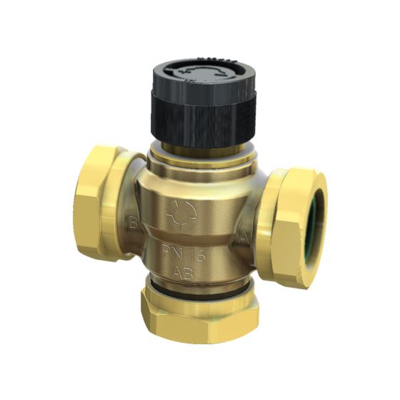 Oventrop Misch- und Verteilventil Tri CTB, DN 15, PN 16, Kvs 2,4, Messing, 1131304